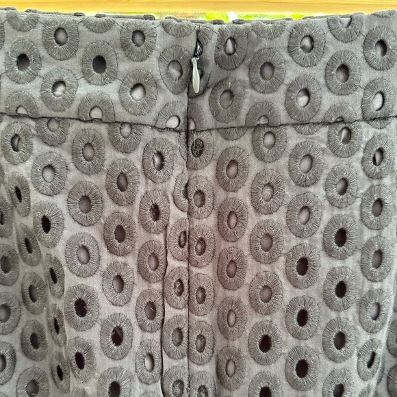 J. Crew NWT Eyelet Crochet Navy Dark Blue Pencil Shirt size 10 - Picture 8 of 16